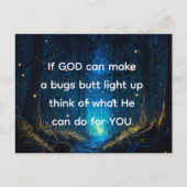 Carte Postale Bugs Butt Light Up Firefly Lightning bug (Devant)