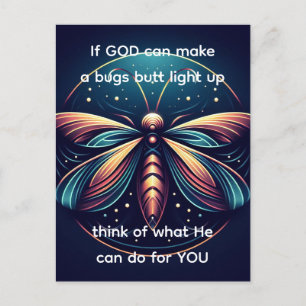 Carte Postale Bugs Butt Light Up Firefly Lightning bug