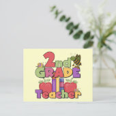 Carte Postale Bugs et Pommes T-shirts et cadeaux de 2e année (Debout devant)