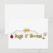 Carte Postale Bugs 'n' Blooms ・ Wordart (Devant / Derrière)