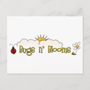 Carte Postale Bugs 'n' Blooms ・ Wordart