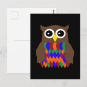 Carte Postale Búho de colores (Devant / Derrière)