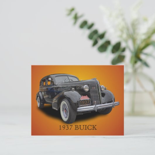 CARTE POSTALE BUICK 1937 (Debout devant)