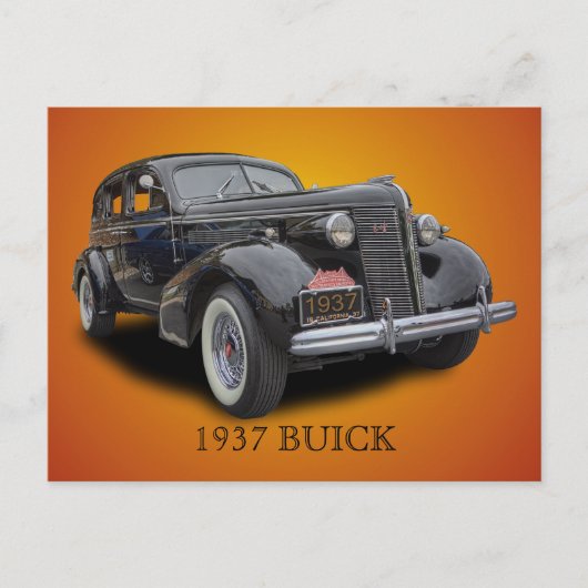 CARTE POSTALE BUICK 1937 (Devant)