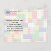 Carte Postale Building Blocks Invitation de fête d'anniversaire  (Dos)