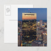 Carte Postale Building of Boston with light trails on road (Devant / Derrière)