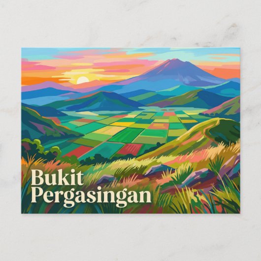 Carte Postale Bukit Pergasingan Indonésie (Devant)