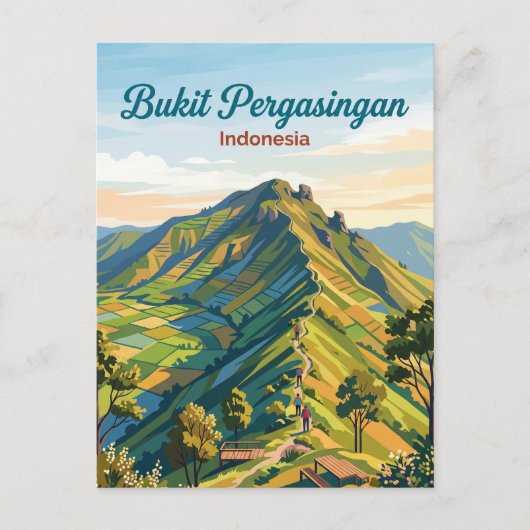 Carte Postale Bukit Pergasingan Indonésie (Devant)