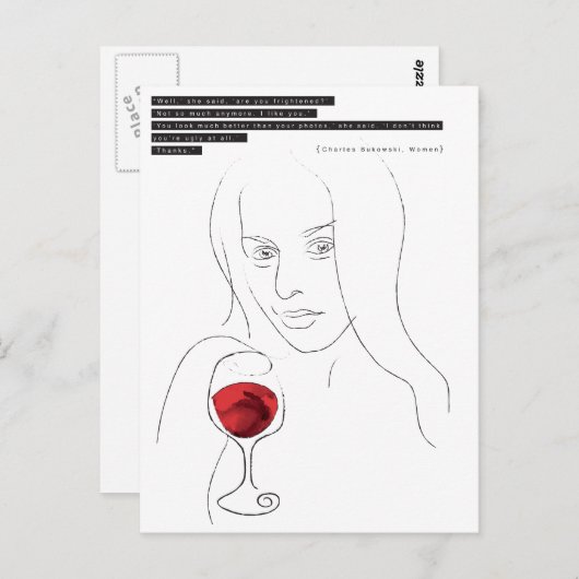 Carte postale Bukowski (Devant / Derrière)