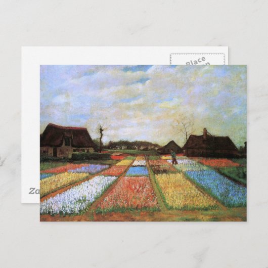 Carte Postale Bulb Fields Holland (F186) Van Gogh Fine Art (Devant / Derrière)