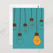 Carte Postale bulbs design (Devant / Derrière)