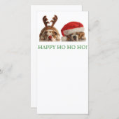 Carte postale Buldogs de Noël (Devant / Derrière)