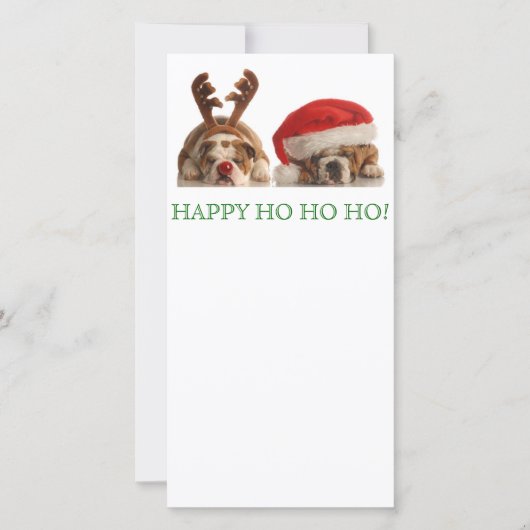 Carte postale Buldogs de Noël (Devant)