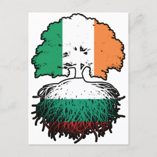Carte Postale Bulgarie Irlande irlandaise bulgare drapeau des ra