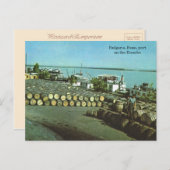 Carte Postale Bulgarie, Ruse, port sur le Danube (Devant / Derrière)