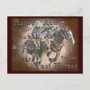 Carte Postale Bull Dogging III