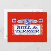 Carte Postale Bull Et Terrier (Devant / Derrière)