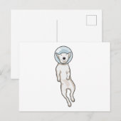 Carte Postale Bull Terrier Espace (Devant / Derrière)