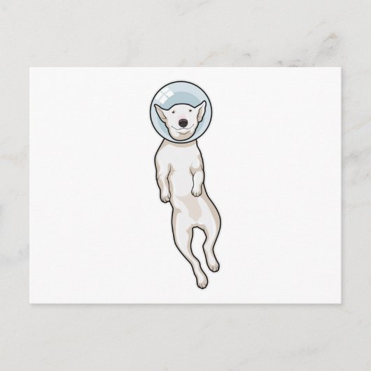 Carte Postale Bull Terrier Espace (Devant)