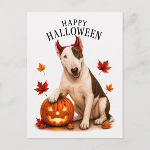 Carte Postale Bull Terrier Halloween