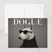 Carte Postale Bull Terrier Luxe Éditorial de Mode (Devant / Derrière)