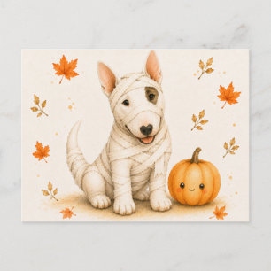 Carte Postale Bull Terrier Momie Halloween