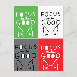 Carte Postale Bull Terrier Pop Art Focus sur la BONNE soumission