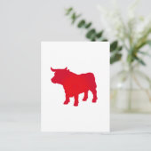 Carte Postale Bull voir rouge (Debout devant)