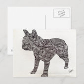 Carte postale Bulldog (Devant / Derrière)