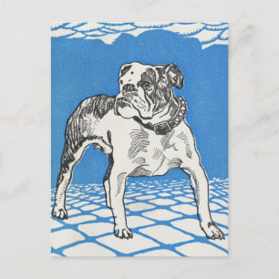 Carte Postale Bulldog (1912) gravure de Moriz Jung.