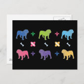 Carte Postale Bulldog anglais (Devant / Derrière)