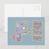 Carte Postale Bulldog Au Revoir (Devant / Derrière)