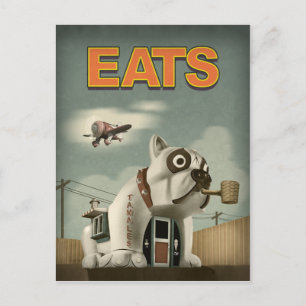 Carte Postale Bulldog Café