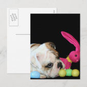 Carte postale Bulldog de Pâques (Devant / Derrière)