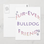 Carte Postale Bulldog Furever (Devant / Derrière)