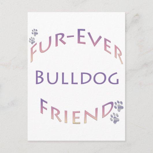 Carte Postale Bulldog Furever (Devant)