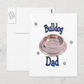 Carte Postale Bulldog Papa (Devant / Derrière)