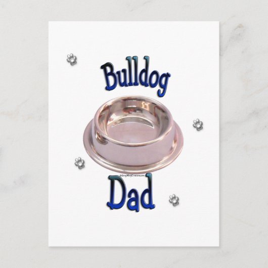 Carte Postale Bulldog Papa (Devant)