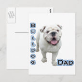 Carte Postale Bulldog Papa 4 (Devant / Derrière)