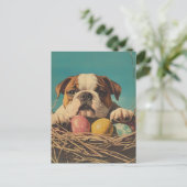 Carte Postale Bulldog Pâques Vintage (Debout devant)