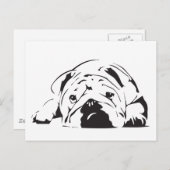 Carte Postale Bulldog Stencil (Devant / Derrière)
