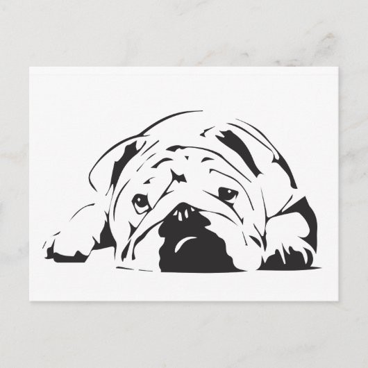 Carte Postale Bulldog Stencil (Devant)