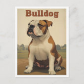 Carte Postale Bulldog Vintage Art (Devant)