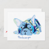 Carte Postale Bulldogs français (Devant / Derrière)