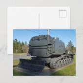 Carte Postale Bulldozer blindé militaire (Devant / Derrière)