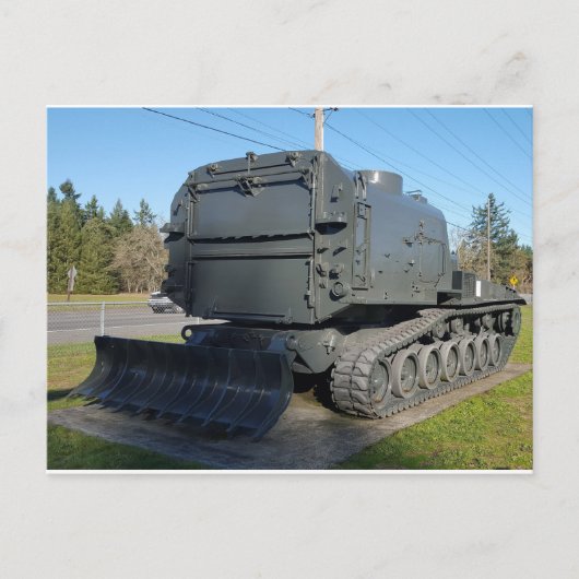 Carte Postale Bulldozer blindé militaire (Devant)