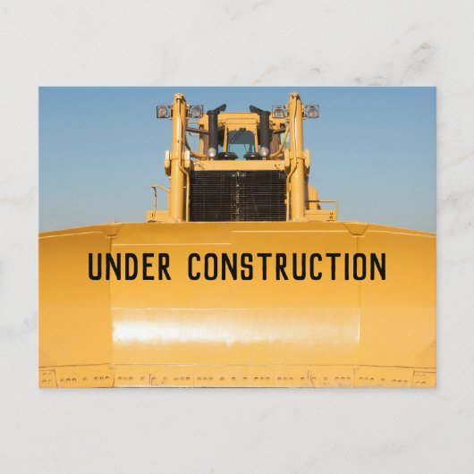 Carte Postale Bulldozer en construction (Devant)