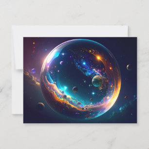 Carte Postale Bulle cosmique Galaxie Imaginaire Art