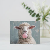 Carte Postale Bulle de bulle rose (Debout devant)