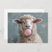 Carte Postale Bulle de bulle rose (Devant / Derrière)